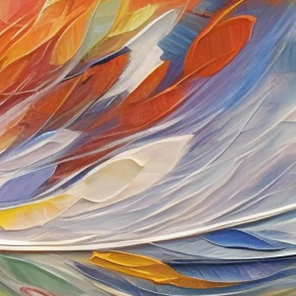 Abstract Swirl Oil Painting — Front View | Abstract Oil Painting for Home Decor
