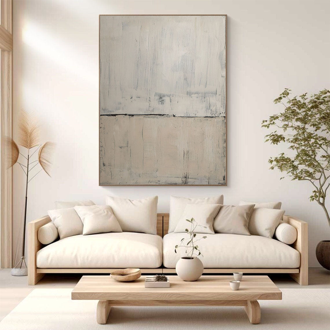 Abstract Painting #CXA 004 | Abstract Canvas Wall Art | QSQart — Front View | Abstract Oil Painting for Home Decor