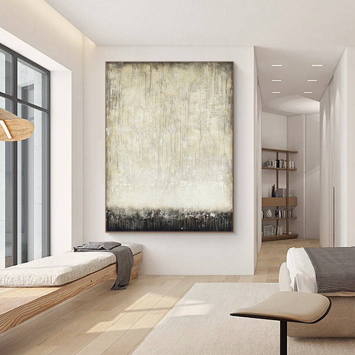 Abstract Painting #CXA 001 | Abstract Canvas Wall Art | QSQart — Front View | Abstract Oil Painting for Home Decor