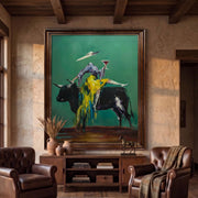 "POP Art" - Modern Heavy Impasto Abstract Artwork | Rich Color Palette Knife Painting | Luxury Vertical Wall Art #Q 76