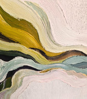 Mountain Rhythms – Heavy Texture Earth-Tone Abstract Painting | Modern Wabi-Sabi Large Living Room Art #Q 546