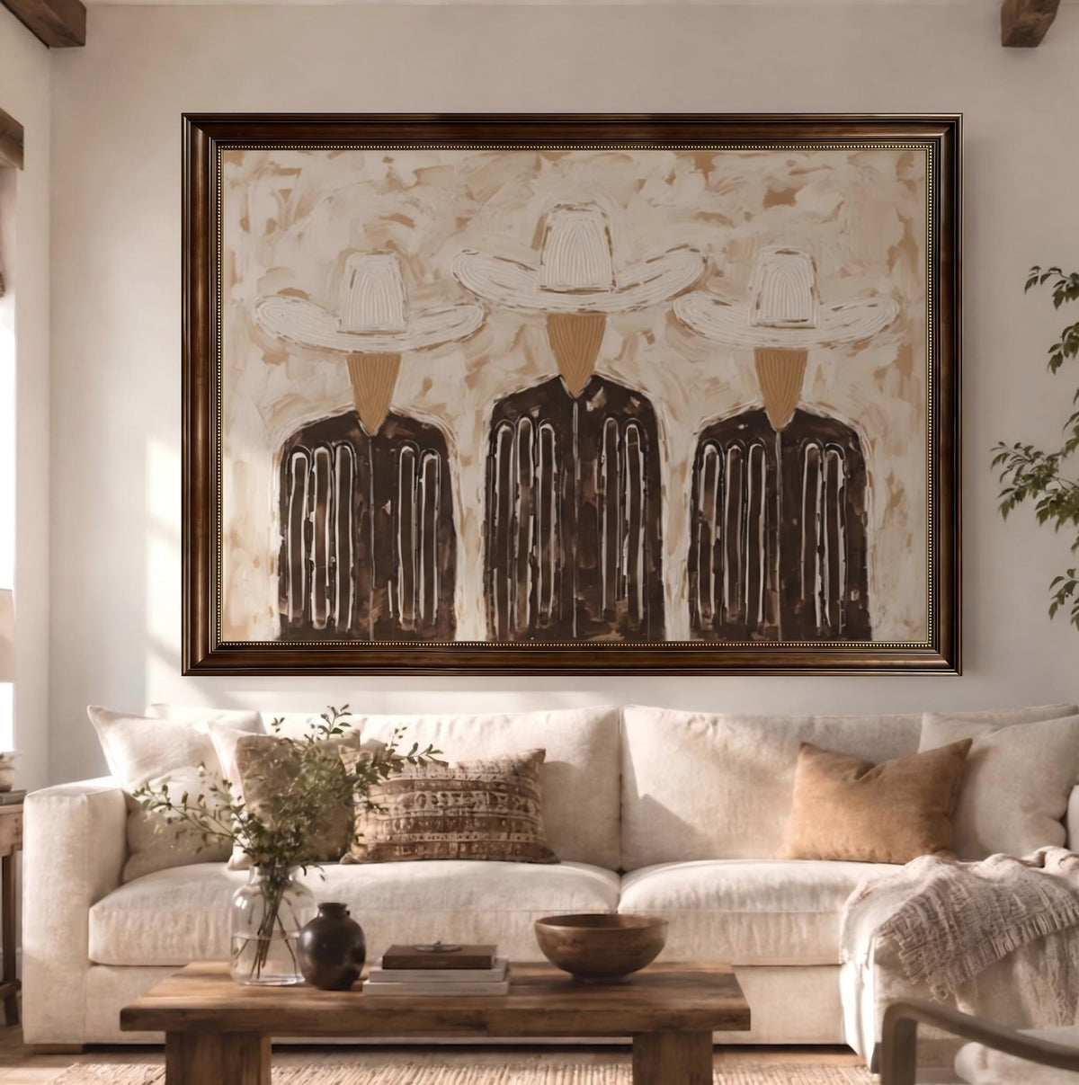 "Vintage Americana Art" - Modern Heavy Impasto Abstract Artwork | Rich Color Palette Knife Painting | Luxury Two-Panel Vertical Wall Art #Q 70