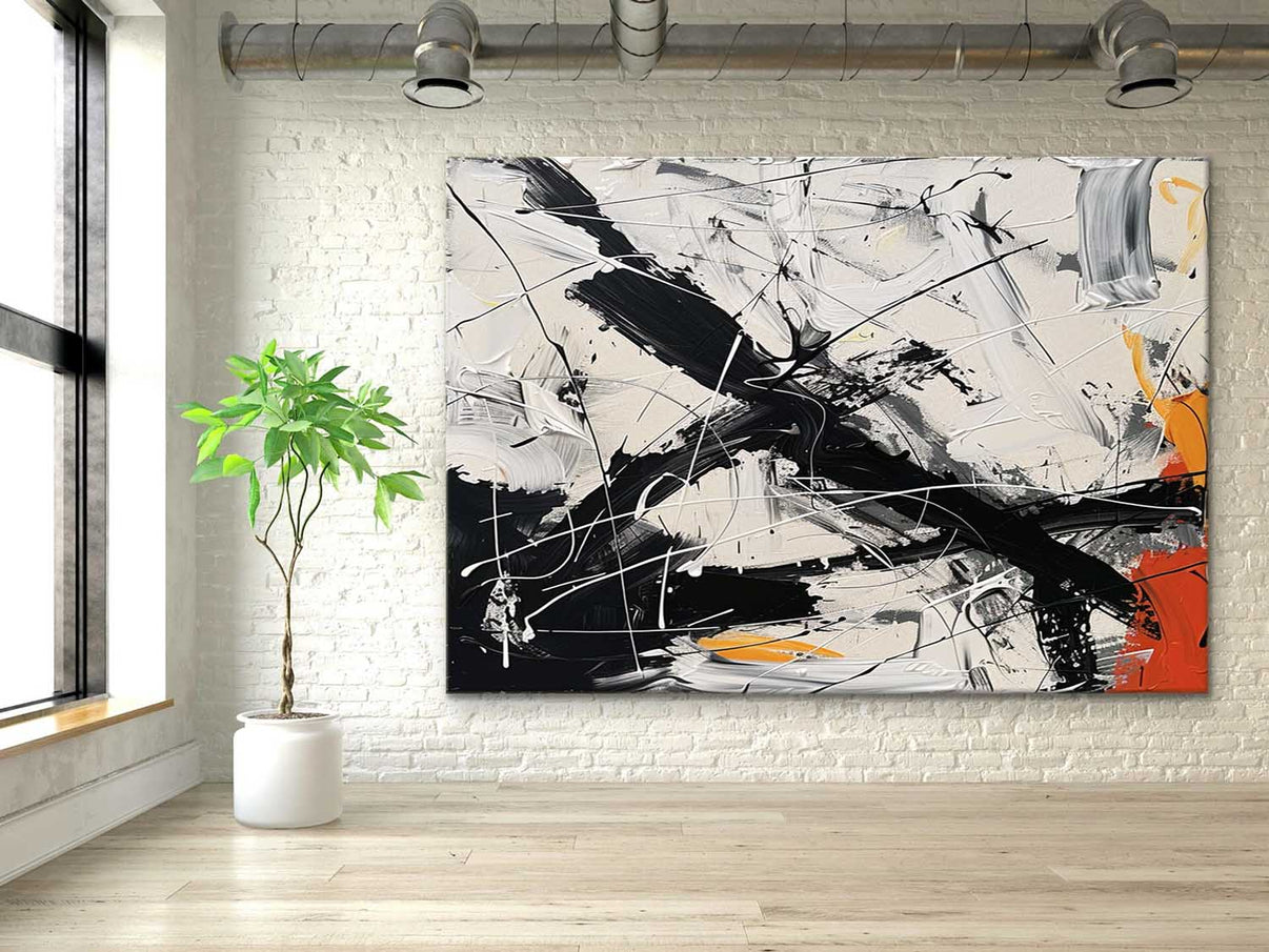 Abstract Expressionist Art #AEA004 — Front View | Abstract Oil Painting for Home Decor