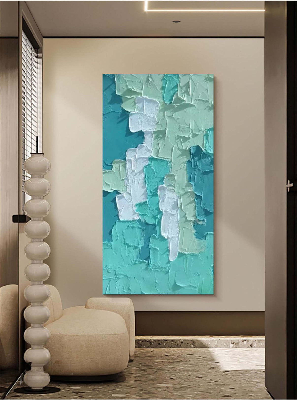 Abstract Canvas Art #AB040 | Abstract Canvas Wall Art | QSQart — Front View | Abstract Oil Painting for Home Decor