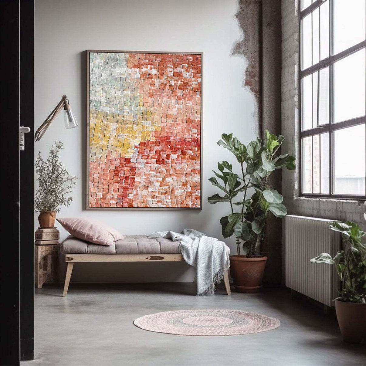 Abstract Canvas Art #AB021 | Abstract Canvas Wall Art | QSQart — Front View | Abstract Oil Painting for Home Decor