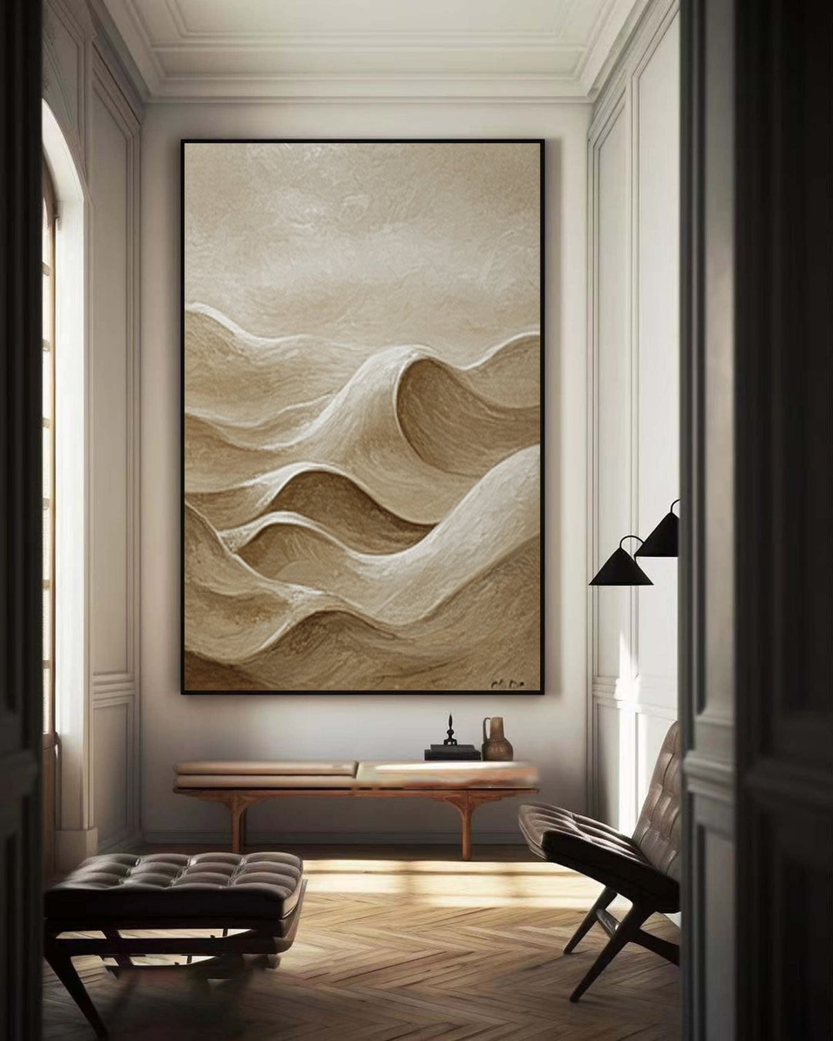 Abstract Mountain Wall Art — Front View | Abstract Oil Painting for Home Decor