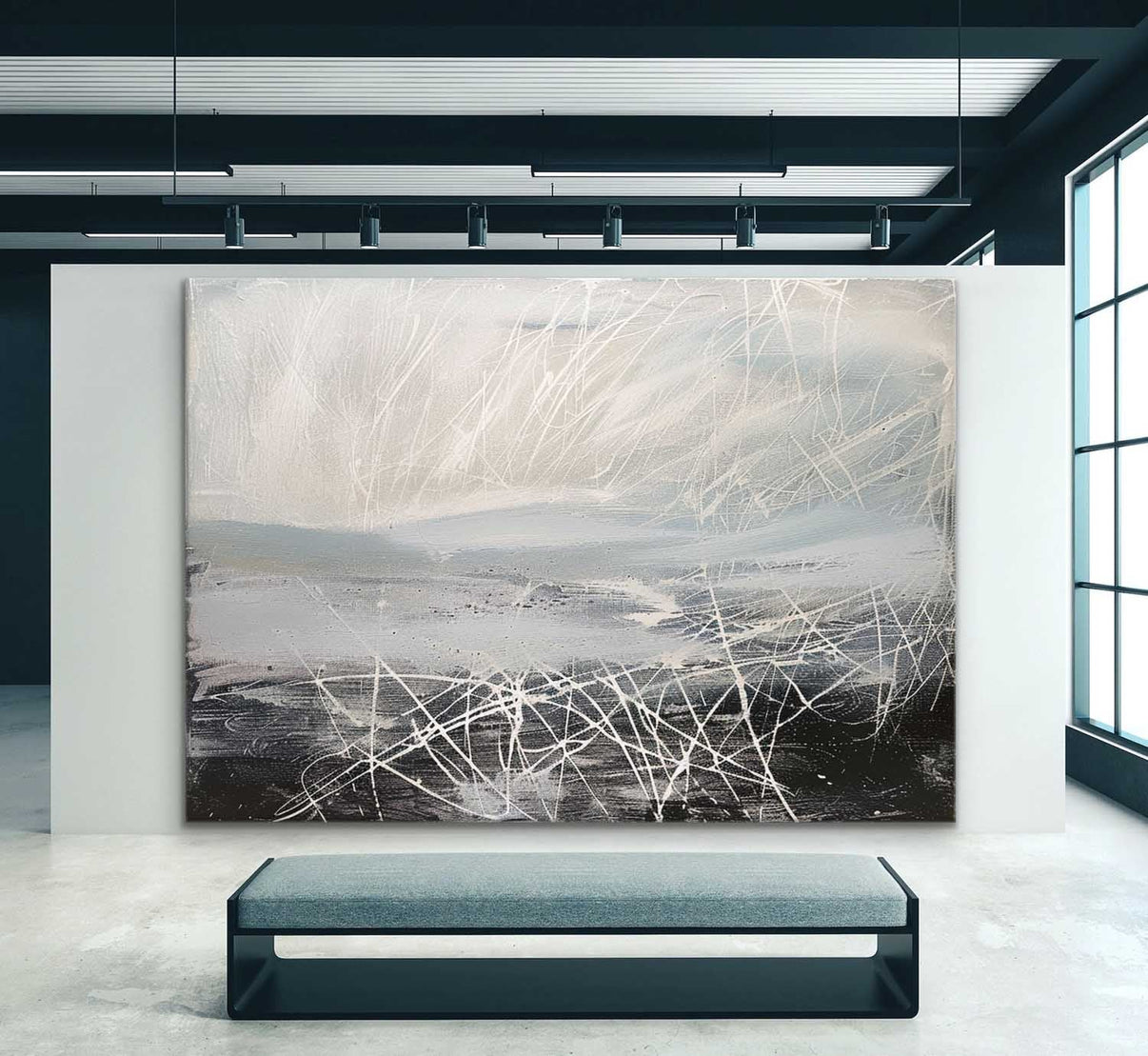 Abstract Expressionist Art #AEA035 — Front View | Abstract Oil Painting for Home Decor
