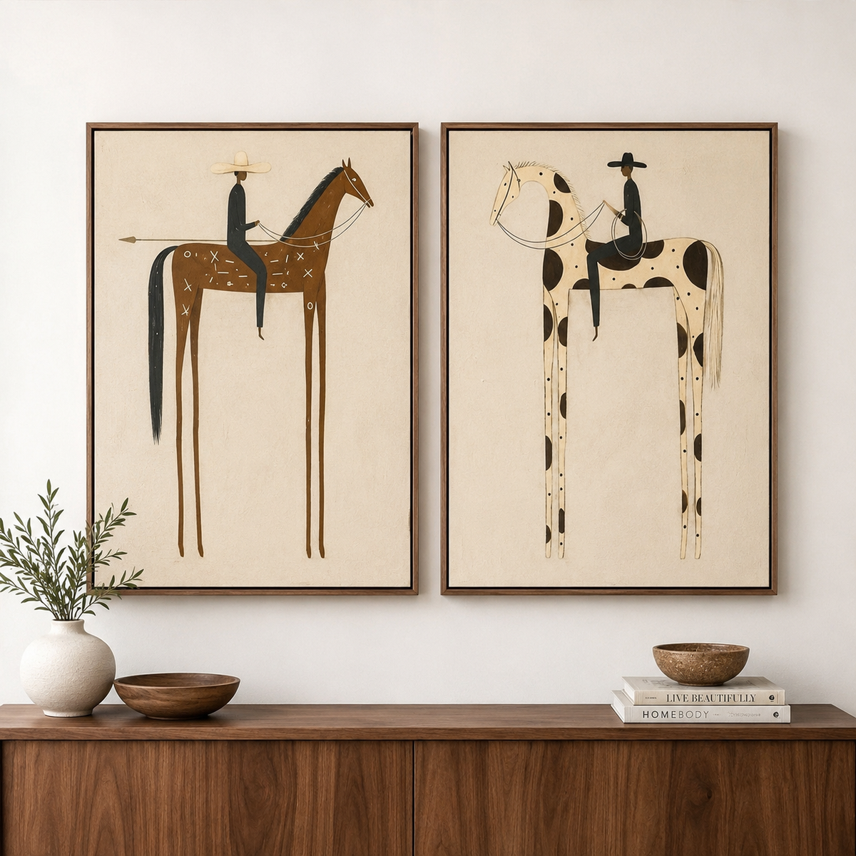 "Vintage Americana Art" - Modern Heavy Impasto Abstract Artwork | Rich Color Palette Knife Painting | Luxury Two-Panel Vertical Wall Art #Q 11