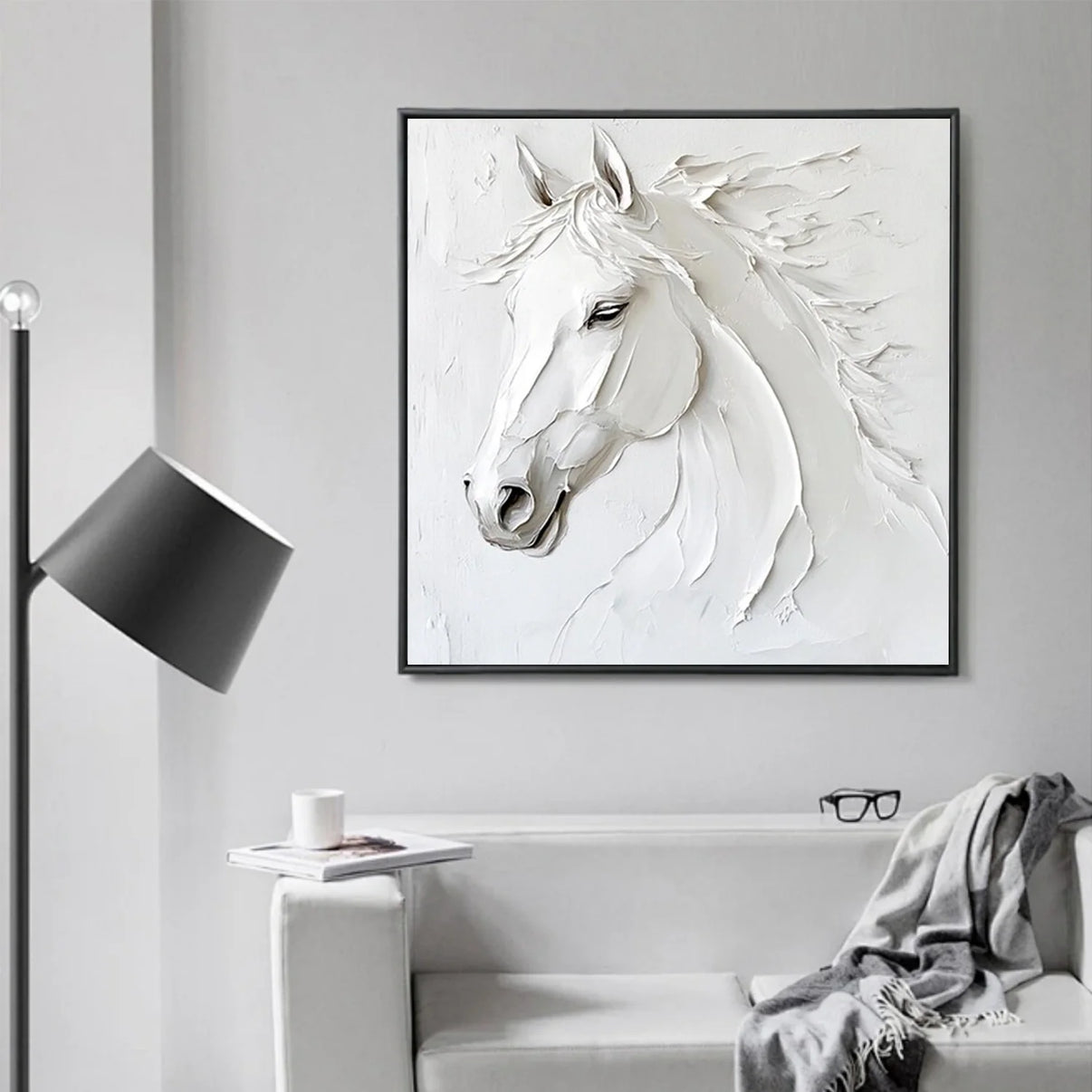 Abstract Animal Horse Wall Art #AL107 — Front View | Abstract Oil Painting for Home Decor