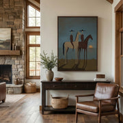 "Vintage Americana Art" - Modern Heavy Impasto Abstract Artwork | Rich Color Palette Knife Painting | Luxury Vertical Wall Art #Q 73