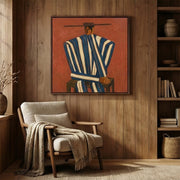 "Vintage Americana Art" - Modern Heavy Impasto Abstract Artwork | Rich Color Palette Knife Painting | Luxury Square Wall Art #Q 6