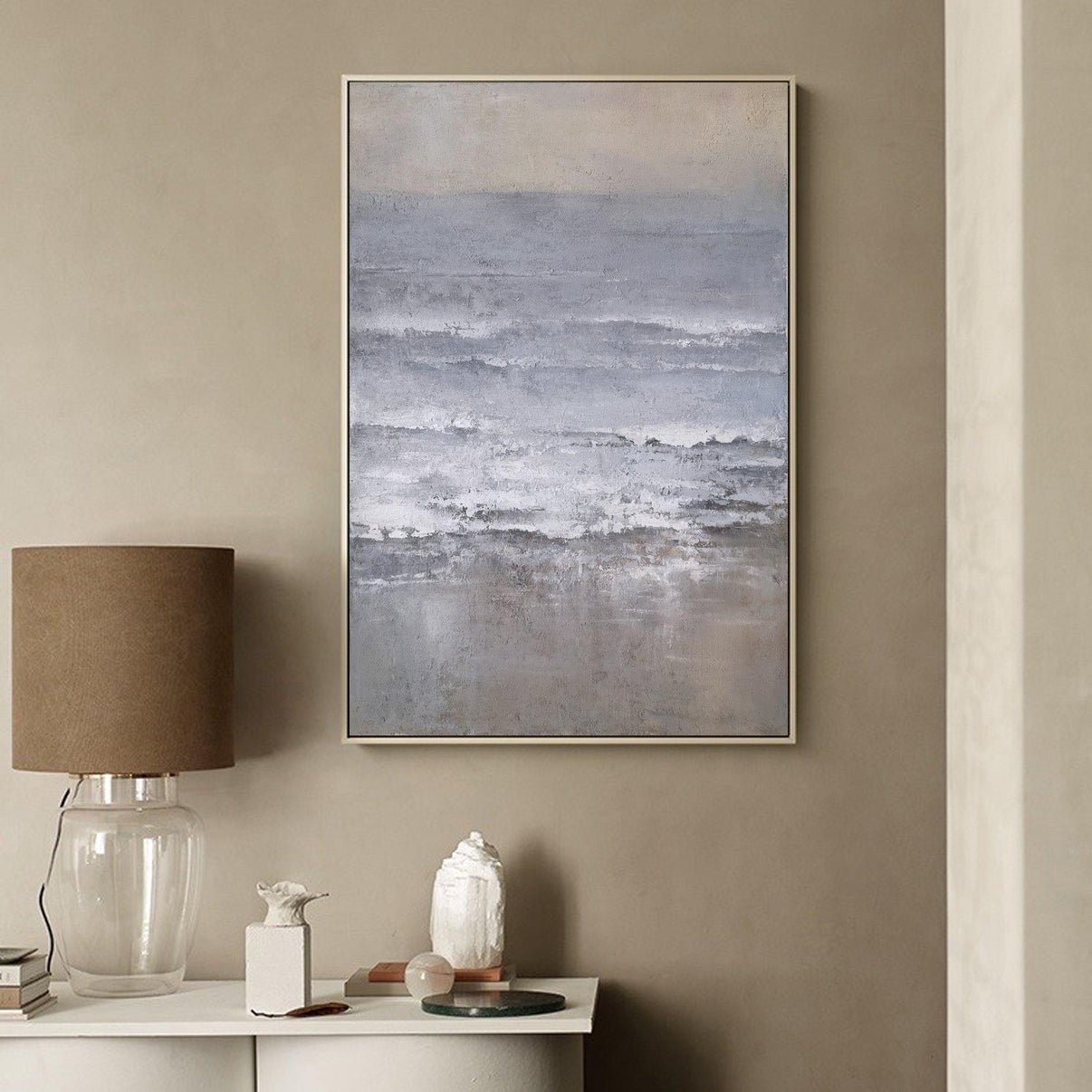 Abstract Beach Painting #ABSV03 — Front View | Abstract Oil Painting for Home Decor