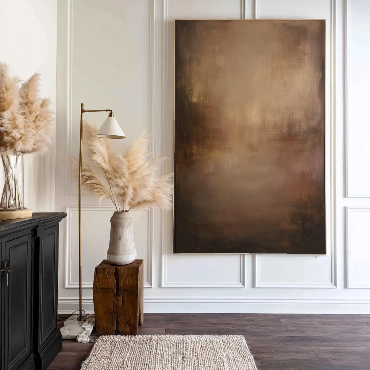 Aureate | Hand-Painted Canvas Art | QSQart — Front View | Abstract Oil Painting for Home Decor