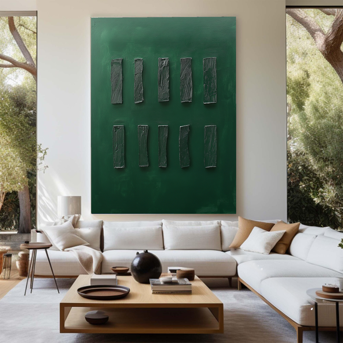 Arborescence | Hand-Painted Canvas Art | QSQart — Front View | Abstract Oil Painting for Home Decor