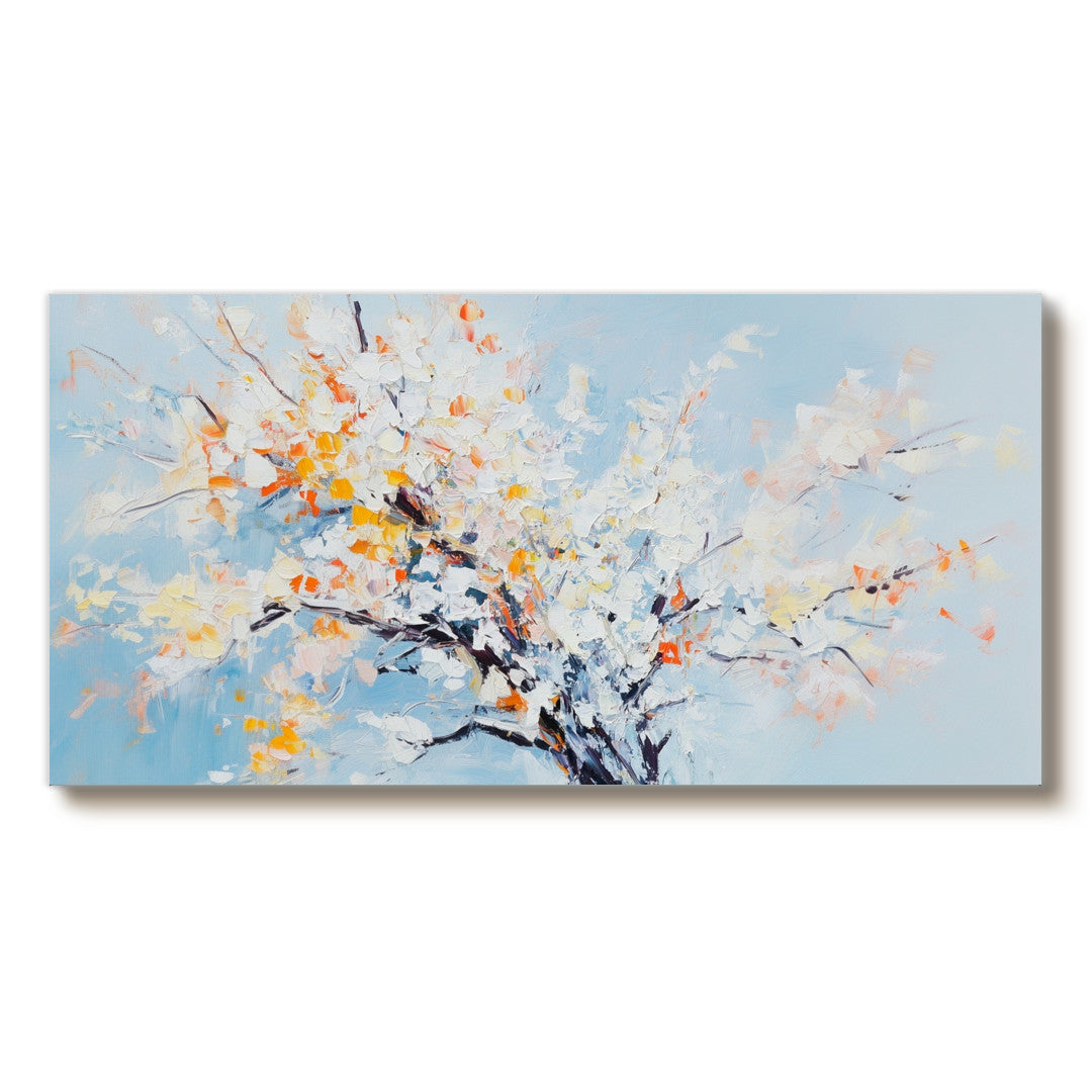 An Ode to Pale Blue — Front View | Abstract Oil Painting for Home Decor