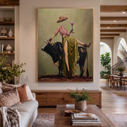 "POP Art" - Modern Heavy Impasto Abstract Artwork | Rich Color Palette Knife Painting | Luxury Vertical Wall Art #Q 48