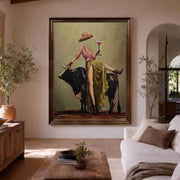 "POP Art" - Modern Heavy Impasto Abstract Artwork | Rich Color Palette Knife Painting | Luxury Vertical Wall Art #Q 48