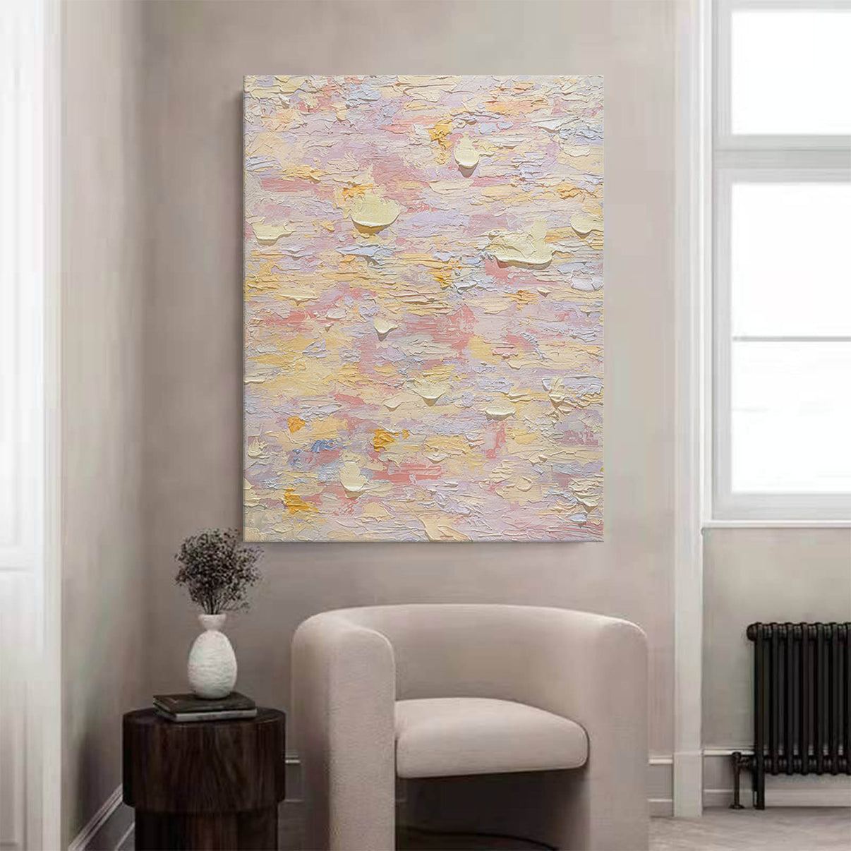 Abstract Canvas Art #AB032 | Abstract Canvas Wall Art | QSQart — Front View | Abstract Oil Painting for Home Decor
