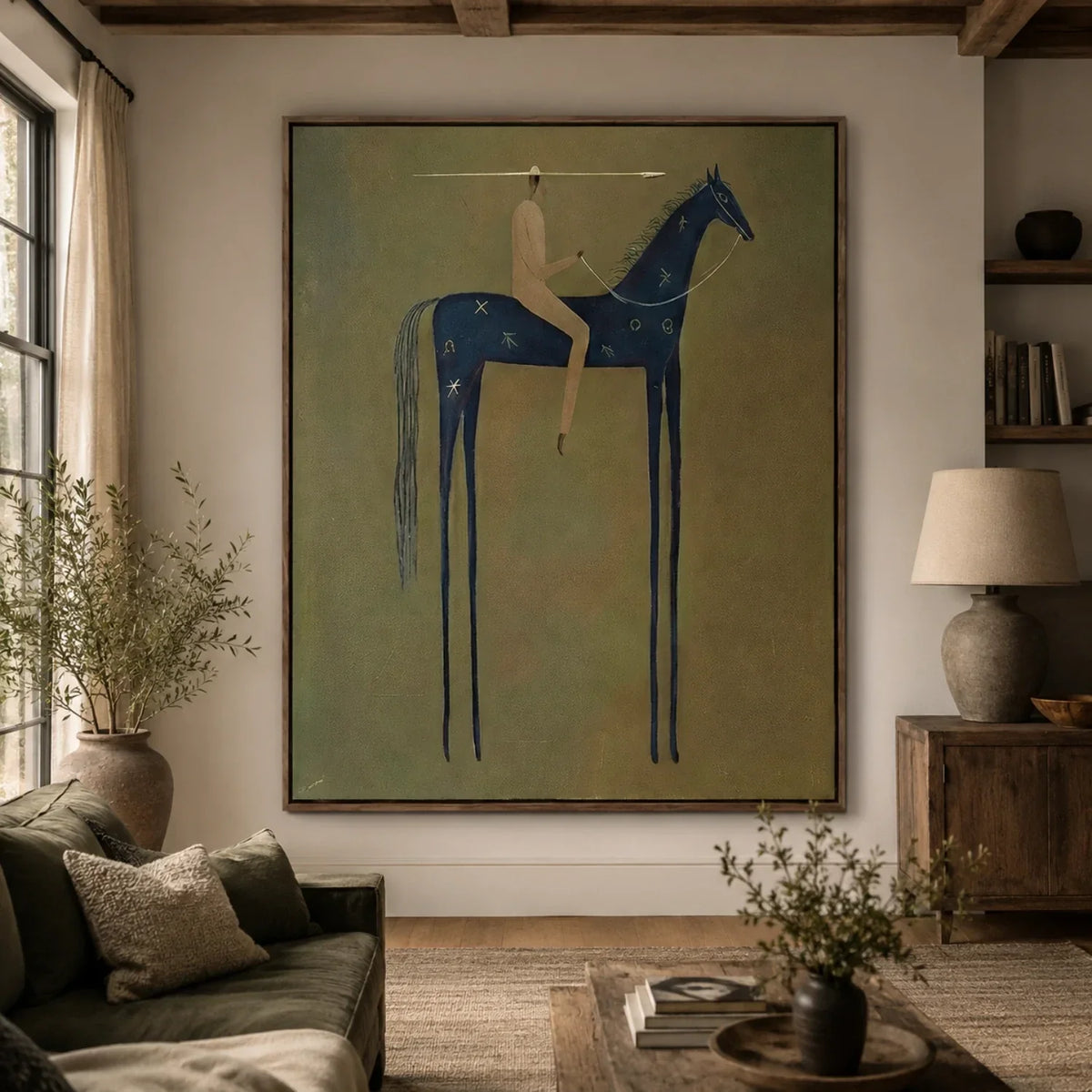 "Vintage Americana Art" - Modern Heavy Impasto Abstract Artwork | Rich Color Palette Knife Painting | Luxury Vertical Wall Art #Q 8