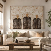 "Vintage Americana Art" - Modern Heavy Impasto Abstract Artwork | Rich Color Palette Knife Painting | Luxury Two-Panel Vertical Wall Art #Q 70