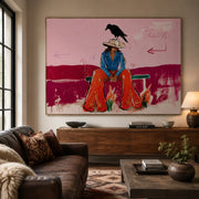 "POP Art" - Modern Heavy Impasto Abstract Artwork | Rich Color Palette Knife Painting | Luxury Horizontal Wall Art #Q 69