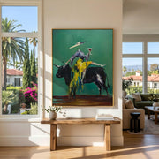 "POP Art" - Modern Heavy Impasto Abstract Artwork | Rich Color Palette Knife Painting | Luxury Vertical Wall Art #Q 76