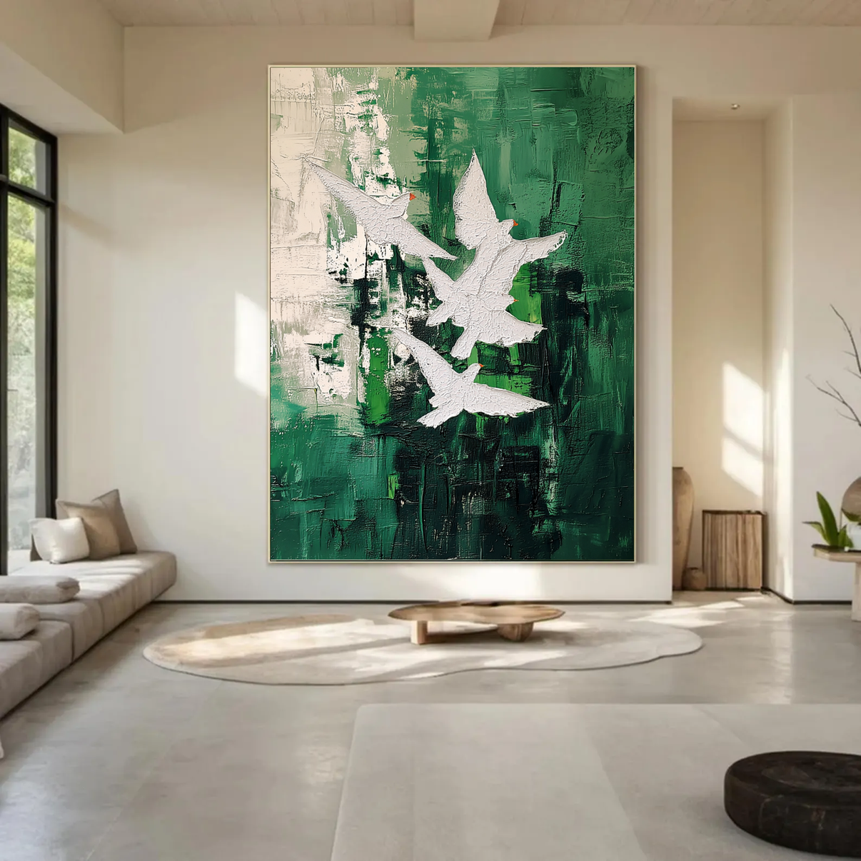 Ascent | Hand-Painted Canvas Art | QSQart — Front View | Abstract Oil Painting for Home Decor