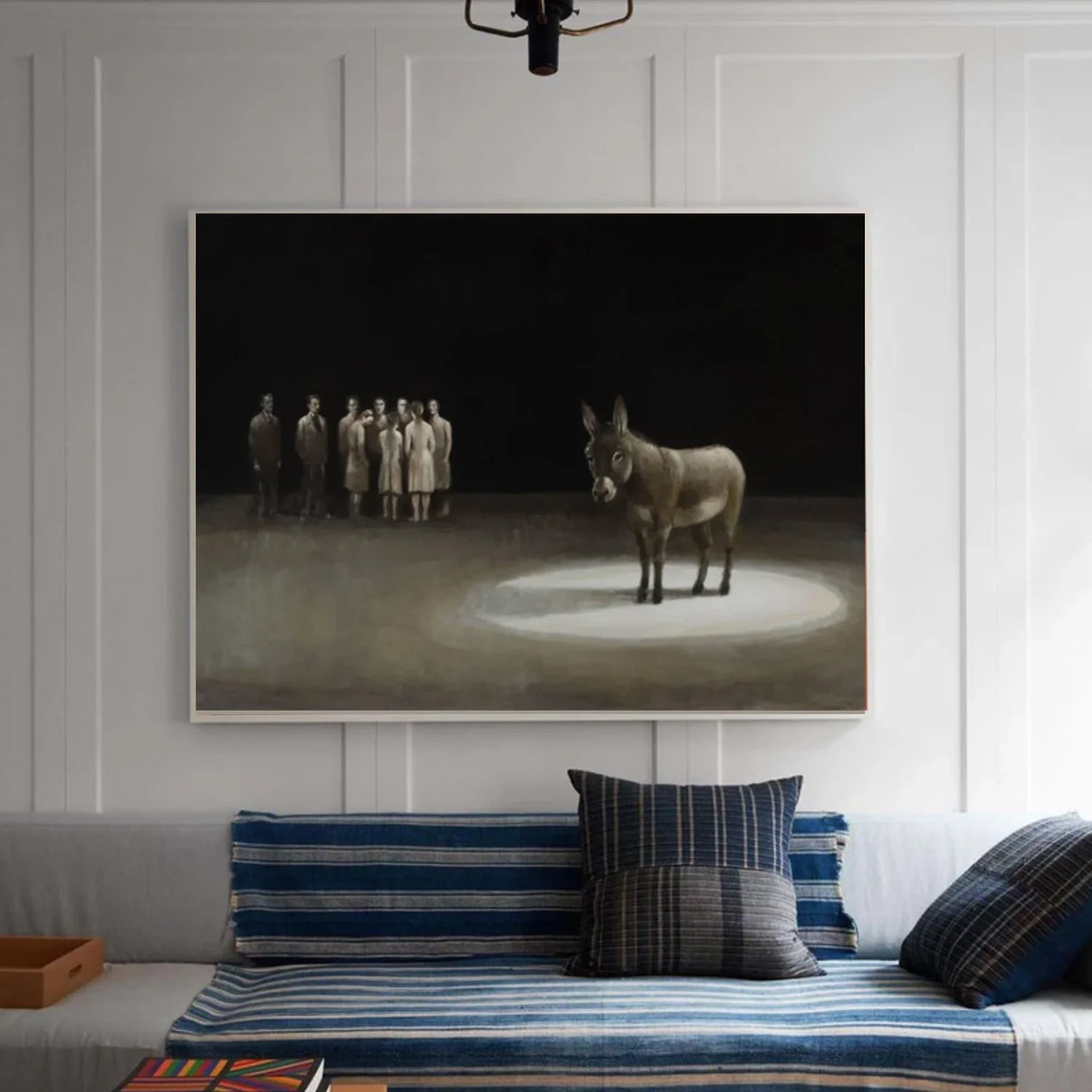 Abstract Animal Art Donkey Wall Art #AT053 — Front View | Abstract Oil Painting for Home Decor