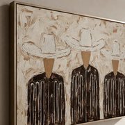 "Vintage Americana Art" - Modern Heavy Impasto Abstract Artwork | Rich Color Palette Knife Painting | Luxury Two-Panel Vertical Wall Art #Q 70