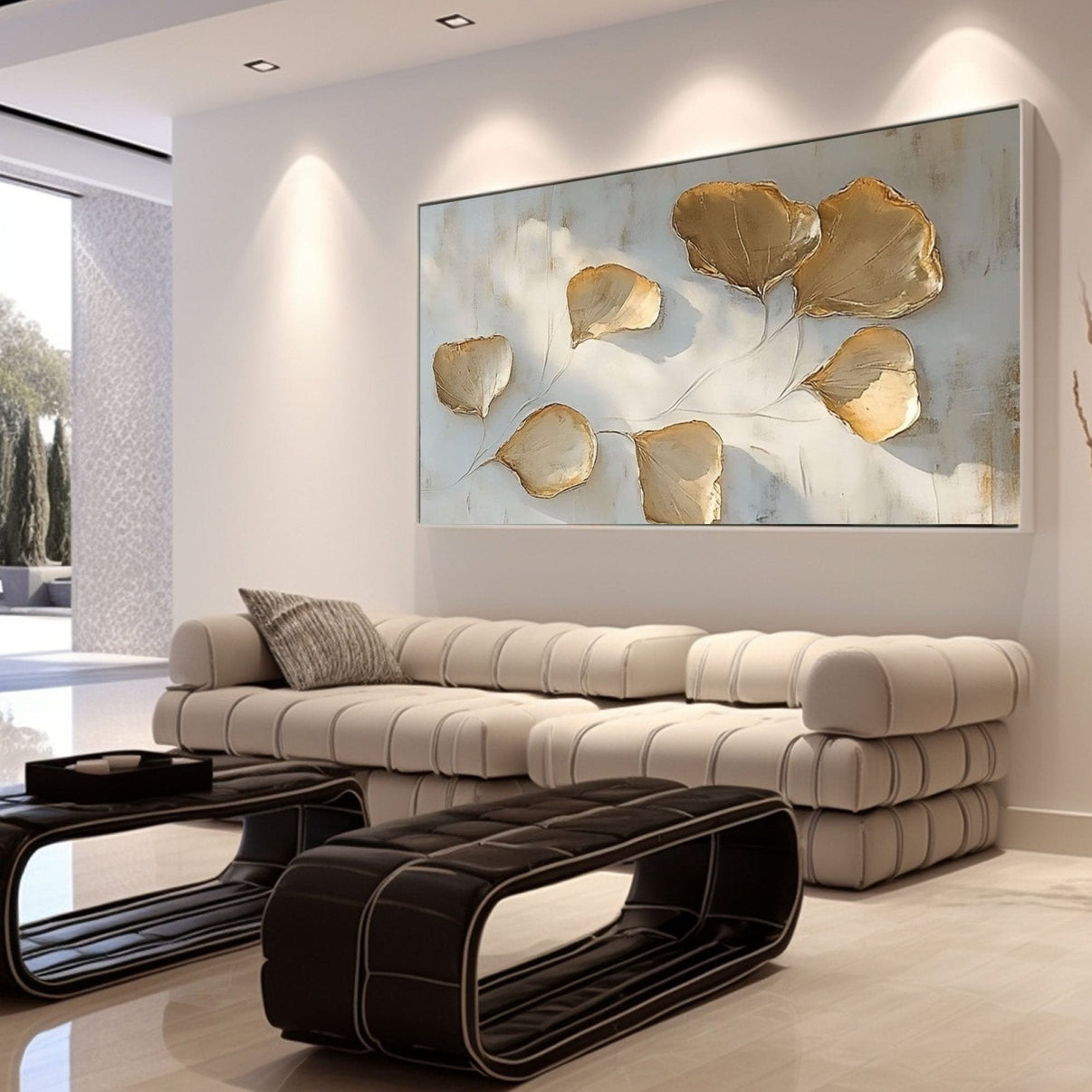3D Textured Painting "Aetheria" — Front View | Abstract Oil Painting for Home Decor