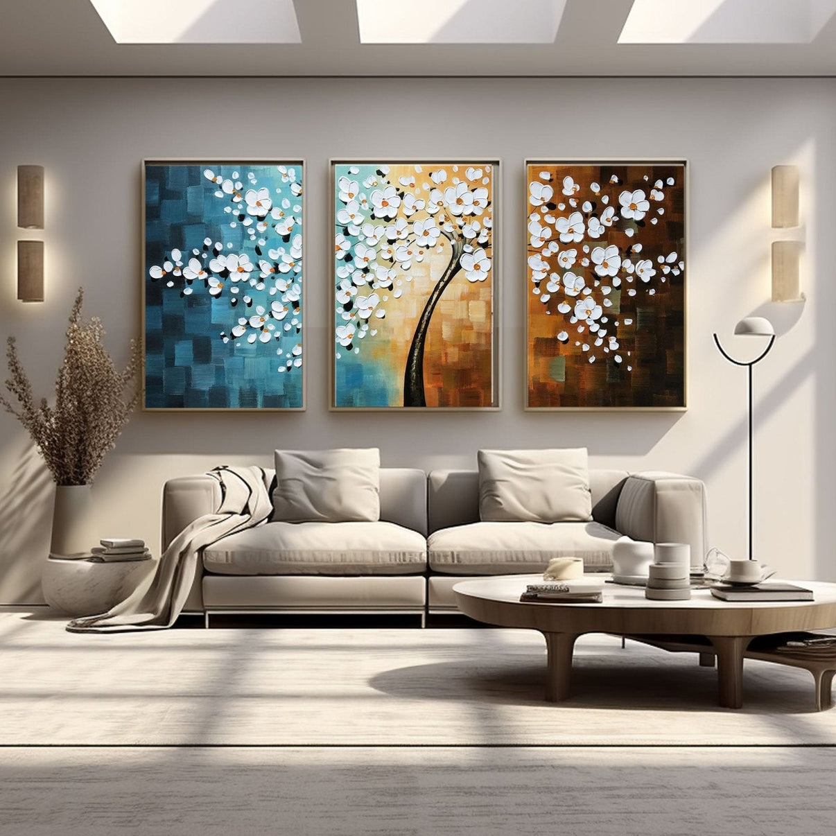3D Textured Painting "Cycle of Life" — Front View | Abstract Oil Painting for Home Decor