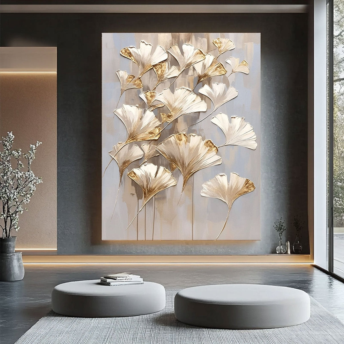 3D Textured Painting "Eulogia" — Front View | Abstract Oil Painting for Home Decor