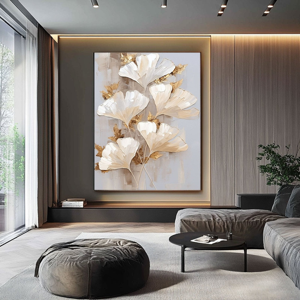 3D Textured Painting "Klethra" — Front View | Abstract Oil Painting for Home Decor