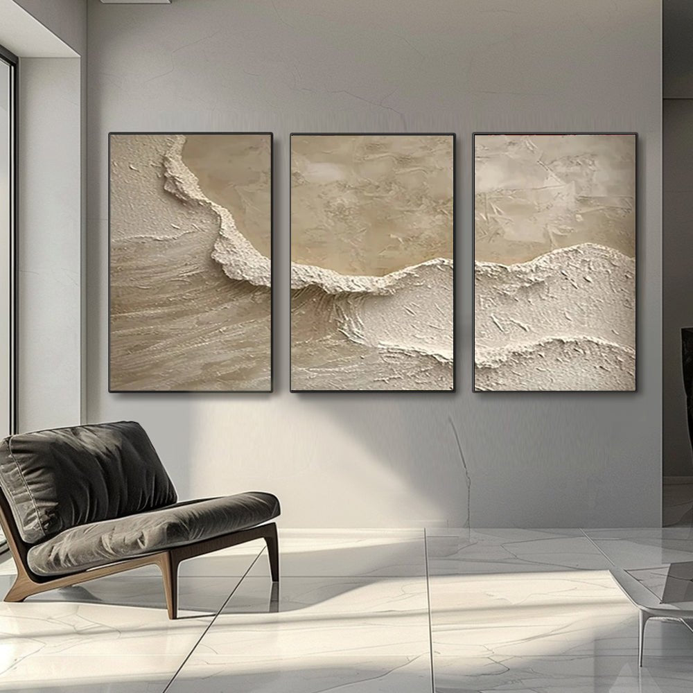 3D Textured Painting "	Límite Despierto" — Front View | Abstract Oil Painting for Home Decor