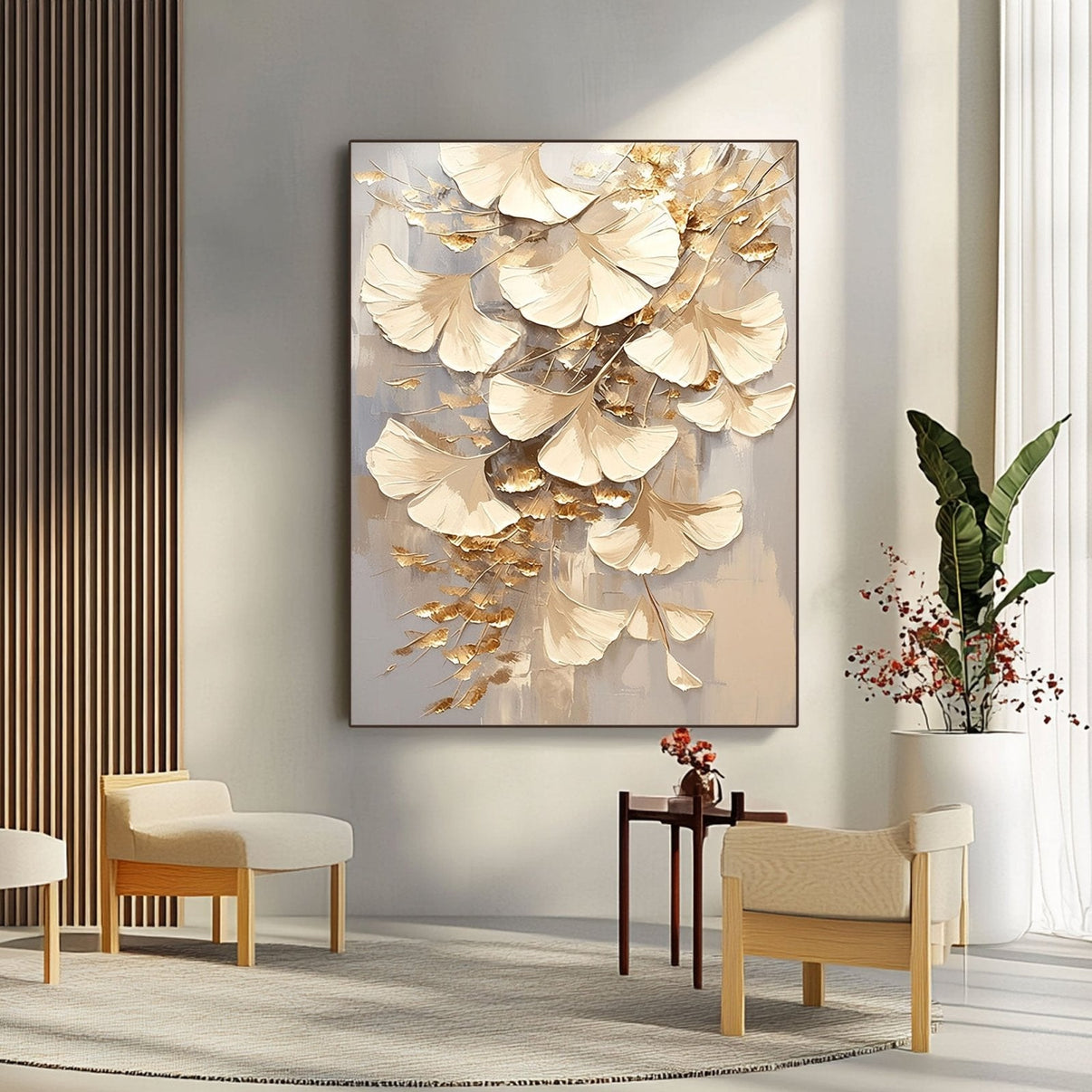 3D Textured Painting "Thalassa" — Front View | Abstract Oil Painting for Home Decor