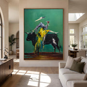 "POP Art" - Modern Heavy Impasto Abstract Artwork | Rich Color Palette Knife Painting | Luxury Vertical Wall Art #Q 76