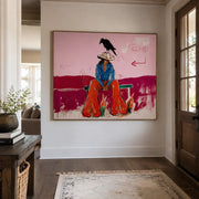 "POP Art" - Modern Heavy Impasto Abstract Artwork | Rich Color Palette Knife Painting | Luxury Horizontal Wall Art #Q 69