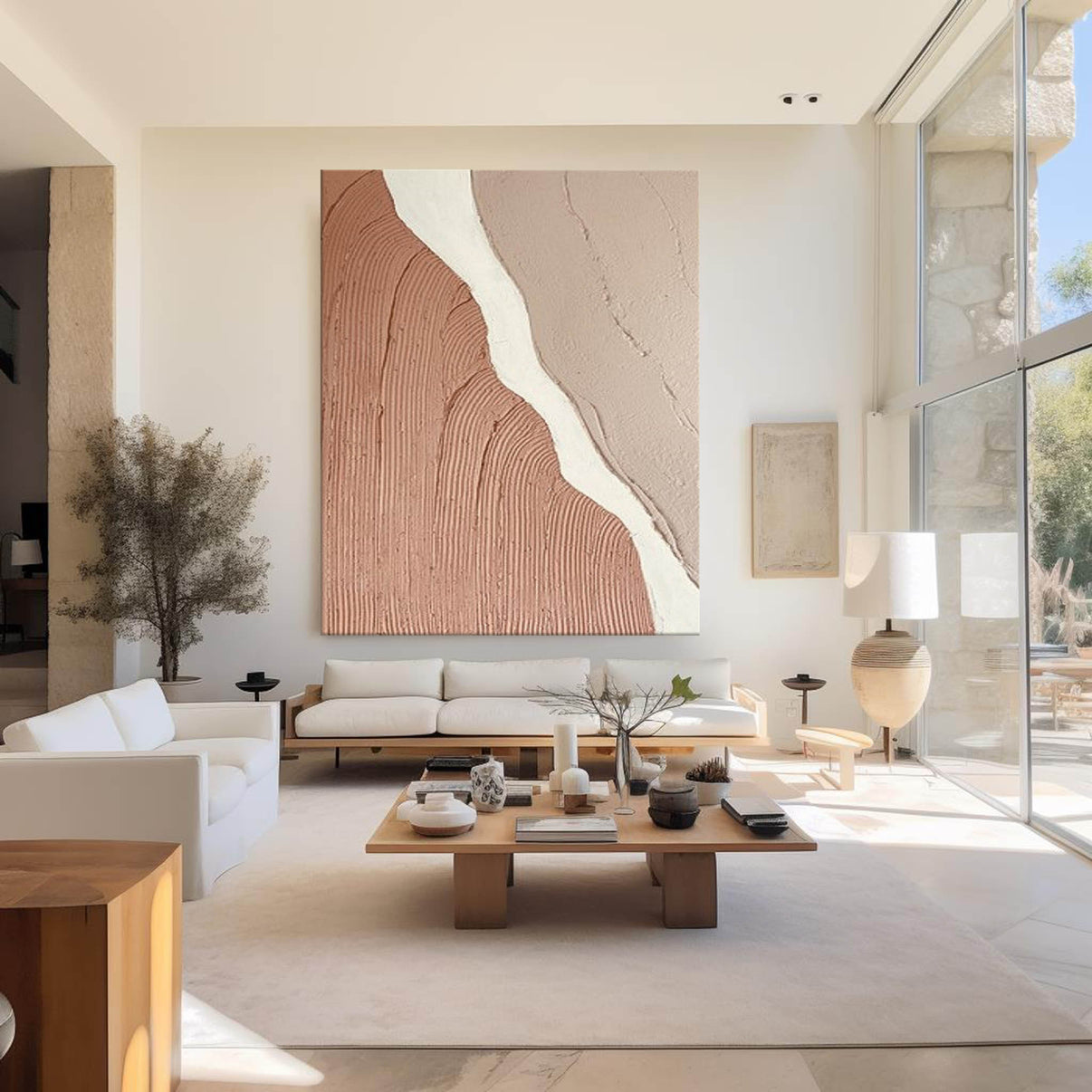 3D Texture Abstract Painting #ABAV128 — Front View | Abstract Oil Painting for Home Decor