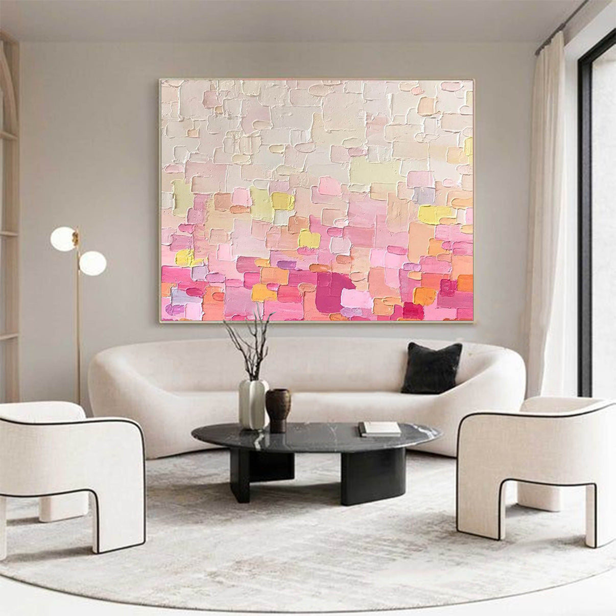 Abstract Canvas Art #AB020 | Abstract Canvas Wall Art | QSQart — Front View | Abstract Oil Painting for Home Decor