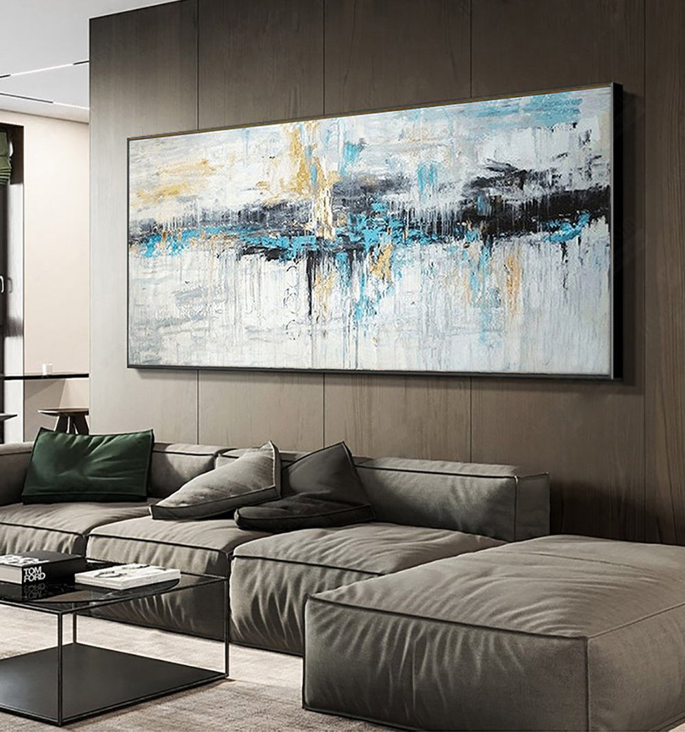 ALASKA | Hand-Painted Canvas Art | QSQart — Front View | Abstract Oil Painting for Home Decor