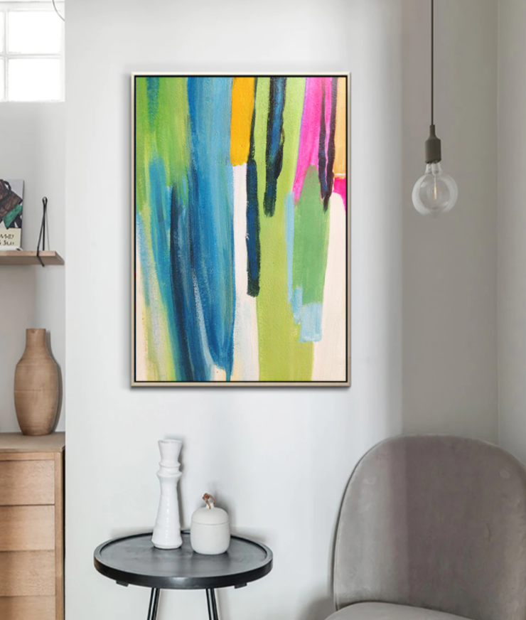 AFFECTION | Hand-Painted Canvas Art | QSQart — Front View | Abstract Oil Painting for Home Decor