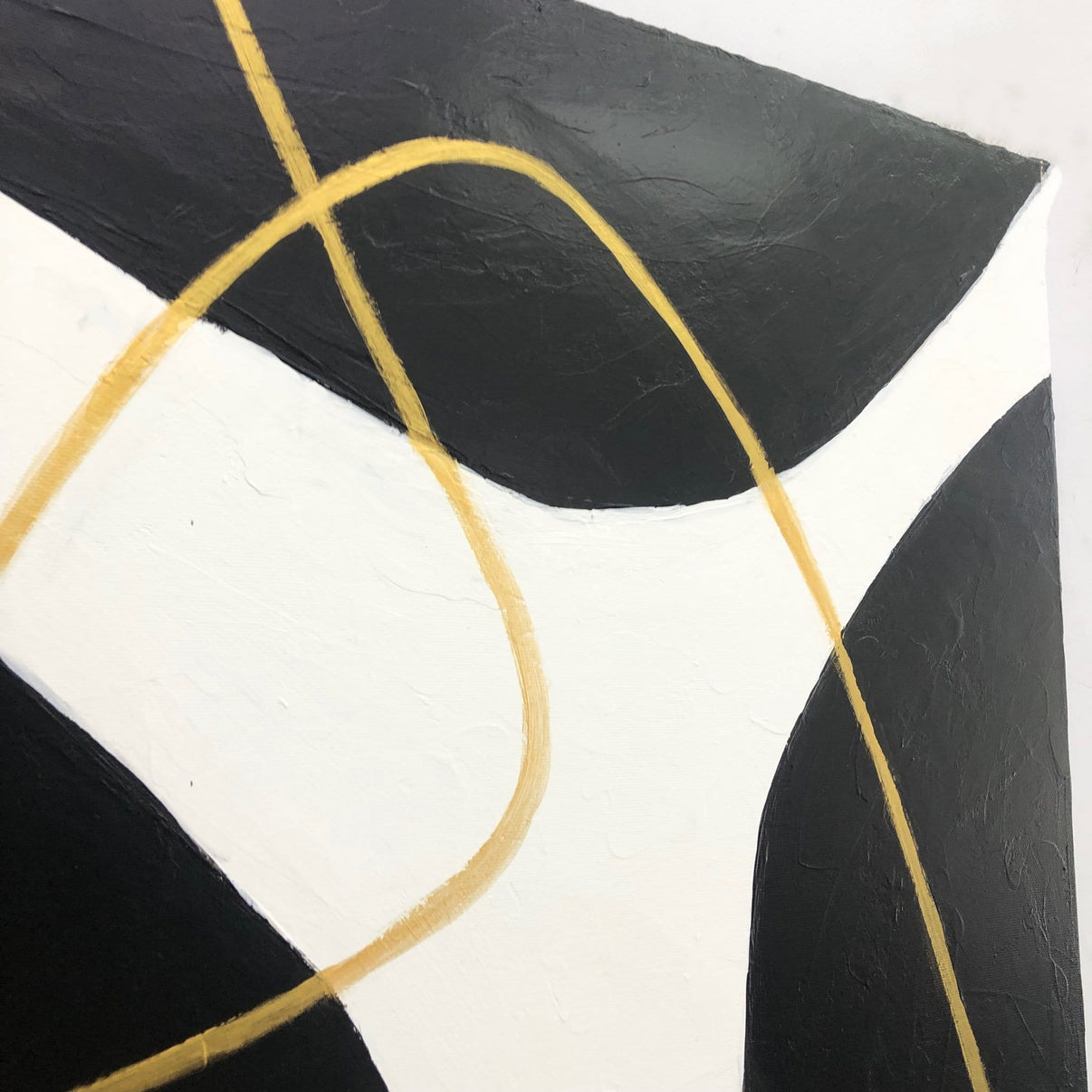 Abstract Acrylic Painting On Canvas GOLDEN ROUTH — Front View | Abstract Oil Painting for Home Decor