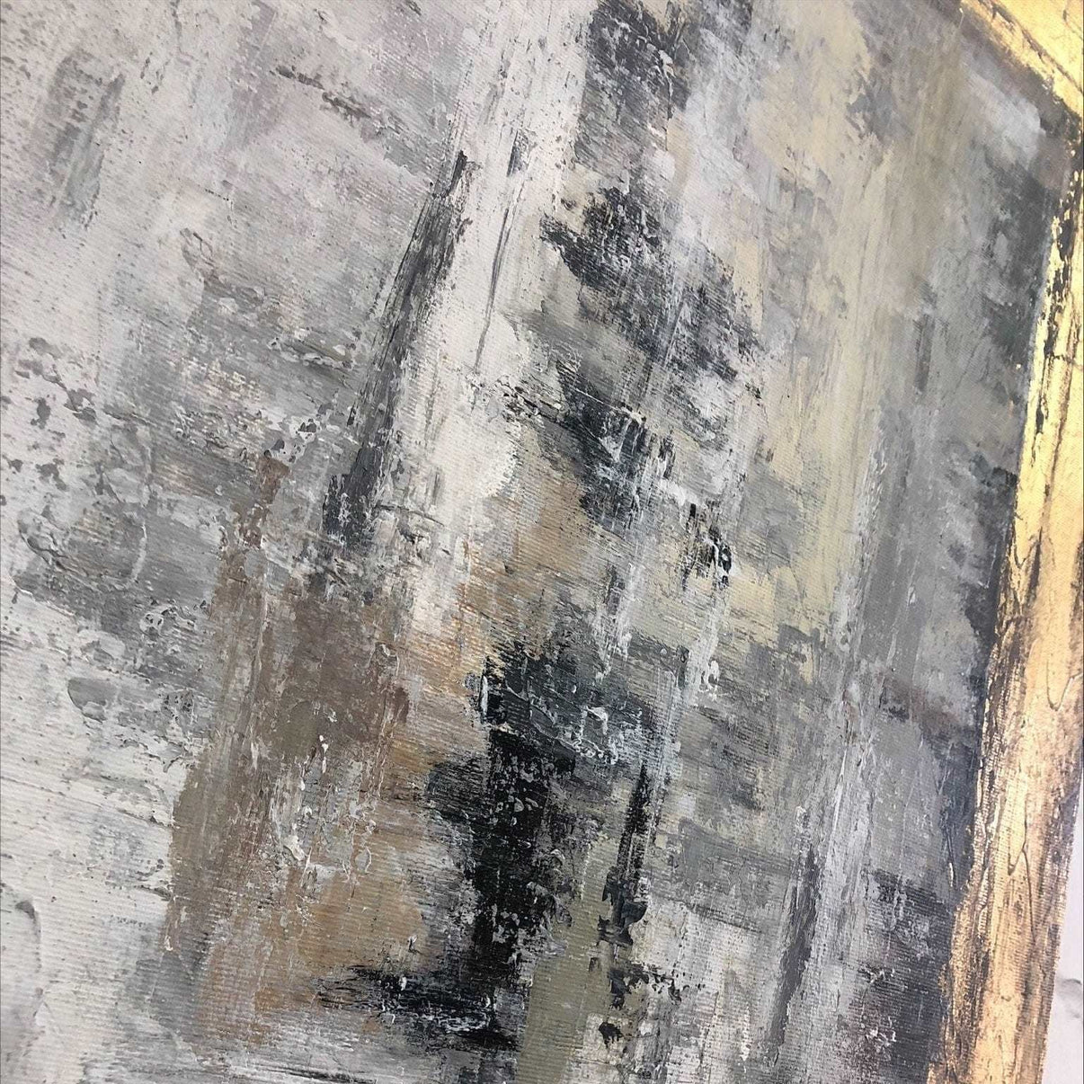 Abstract acrylic luxury painting ANCIENT CLARITY — Front View | Abstract Oil Painting for Home Decor