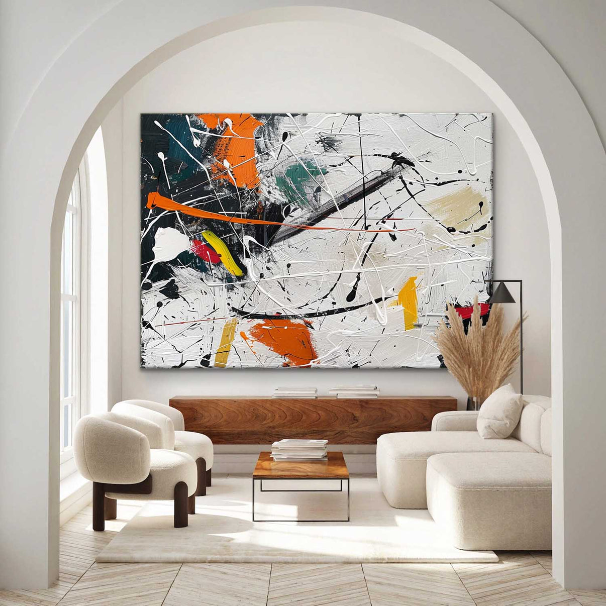 Abstract Expressionist Art #AEA003 — Front View | Abstract Oil Painting for Home Decor