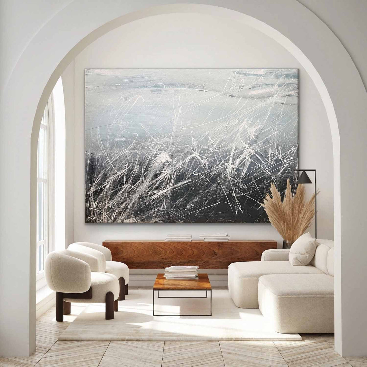 Abstract Expressionist Art #AEA036 — Front View | Abstract Oil Painting for Home Decor
