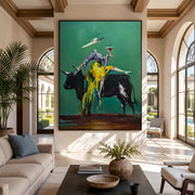 "POP Art" - Modern Heavy Impasto Abstract Artwork | Rich Color Palette Knife Painting | Luxury Vertical Wall Art #Q 76