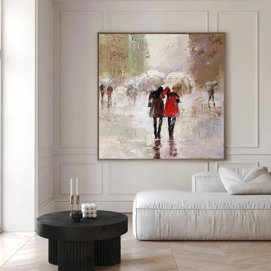 ABSTRACT WALK | Abstract Canvas Wall Art | QSQart — Front View | Abstract Oil Painting for Home Decor