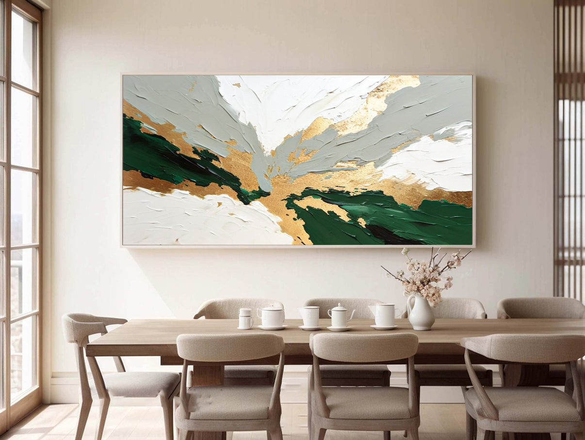 Abstract Art Oil Painting Luxurious Living Room Decoration #BGM 051 — Front View | Abstract Oil Painting for Home Decor