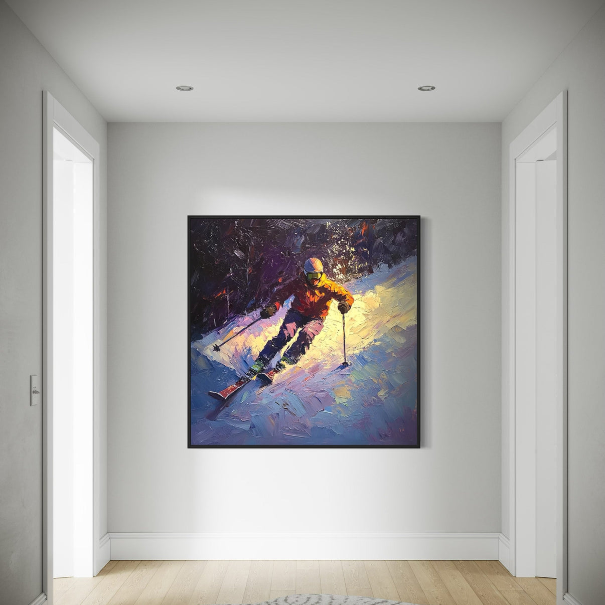 ADRENALINE RUSH | Hand-Painted Canvas Art | QSQart — Front View | Abstract Oil Painting for Home Decor