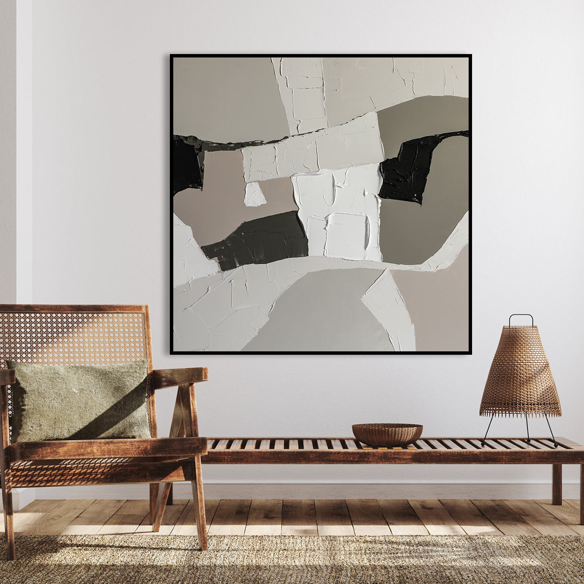 Abstract Harmony | Abstract Canvas Wall Art | QSQart — Front View | Abstract Oil Painting for Home Decor